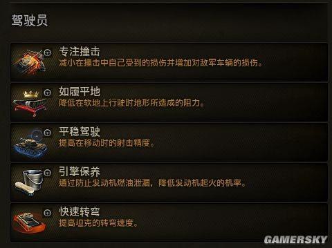 坦克世界怎么学技能